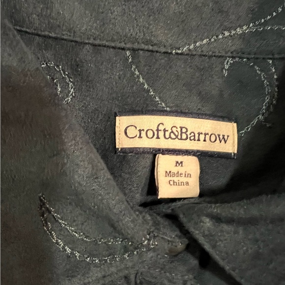 Croft and Barrow Size M Long Sleeve Button Front Blouse Blue - Purple Lot 2 New - Picture 6 of 13